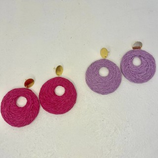 Pendientes rafia