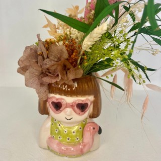 Jarrón mini con arreglo